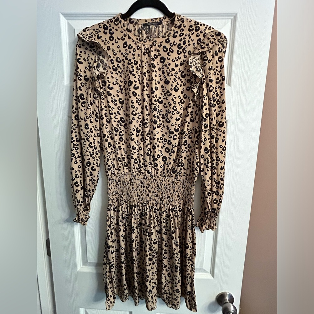 Scotch & Soda Madison Scotch Tan and Black Leopard Print Dress